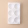 Form for mousse desserts and baking konfinetta "dome", silicone, 30 × 17.5 × 4 cm, 6 cells (d = 7.5 cm), white color