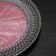 Glass of glass substitution “Morion”, D = 27 cm, black pink color with silver