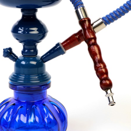 Hookah "tunch", 25 cm, 1 pipe, blue-4
