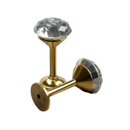 Holder for curtains KD001, one -rod, color gold-1
