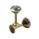Holder for curtains KD001, one -rod, color gold