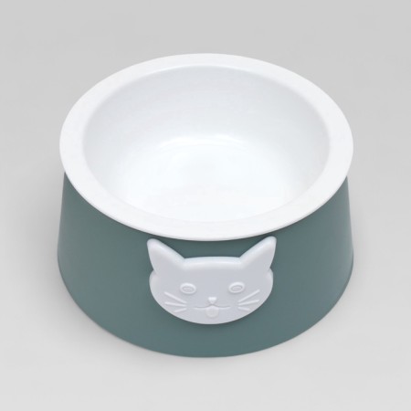 MIK for cats 2 in 1 "pussy" plastic, 14 x 8 cm, green