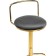 Baric chair Lusia metal/velor, gold/gray 38x40x84 cm