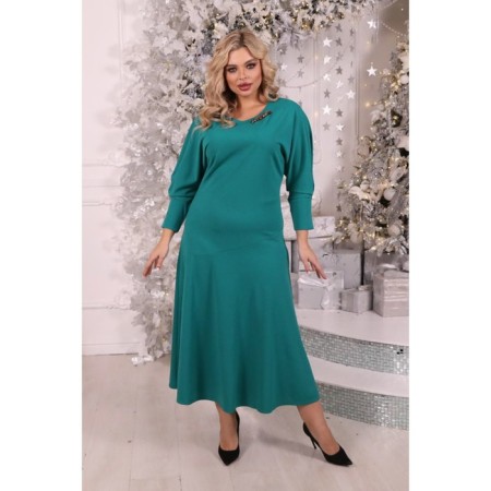 Women's dress, size 52, green color-6
