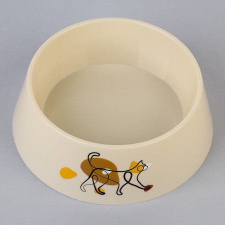 Plastic bowl “CAT”, beige, 300 ml-3