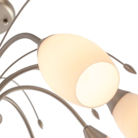 Lamp Ceiling Economy Highlight 12121/9sn MK, 9x40W, E14, 35x70x70 cm, silver color