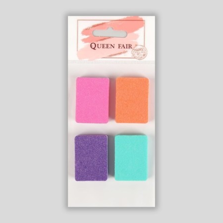 Buffs sandpaper for nails, bilateral, 4 pcs, 3.5 × 2.5 × 1 cm, multi -colored-5