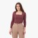 Women's longliva minku: Basic line burgundy color, river 48