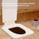 Silent toilet seat, 38 × 50 cm, with a square lid, polystyrene foam