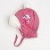 Kitty hat for a girl, lingonberry color, size 46