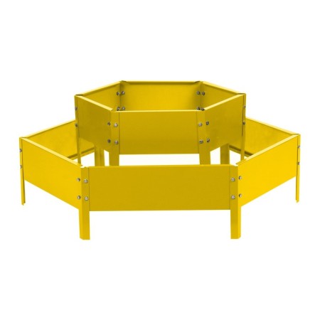Glocked flowerbed, 2 tiers, d = 60–100 cm, h = 30 cm, yellow, Greengo-7