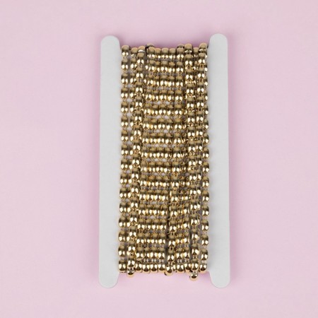 Metallized braid “rectangle”, 8 × 5 mm, 4.5 ± 0.5 m, gold color-1