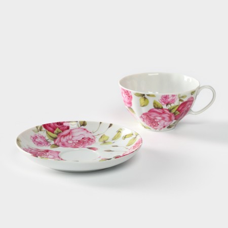 Porcelain Tea couple "Beautiful Rococo", 275 ml-1
