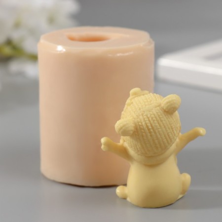 Mold Silicon "Snowman in a hat" 5 cm-2
