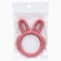 Silicone teether for teeth "Bunny", red color, crumb I