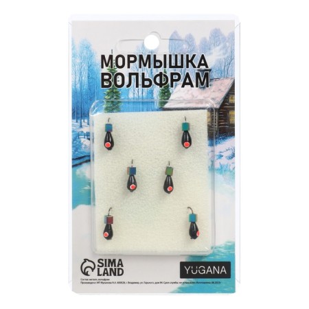 Mormyshka drop black, red eye + cube Granen chameleon 1.1 g-3