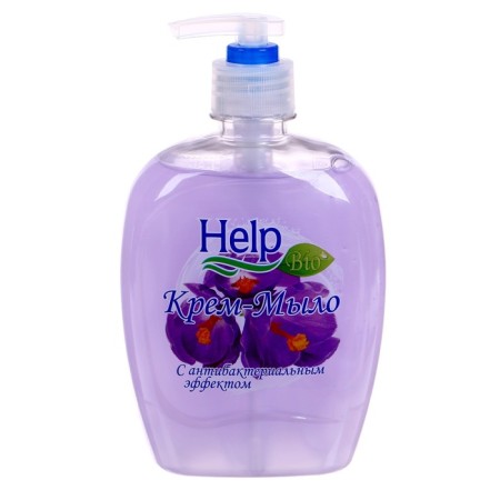 HELP liquid soap with an antibacterial effect of 500 ml with a dispenser
