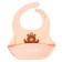 Badion for feeding "Mishutka", silicone, with pocket, beige