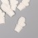 Decor for the creativity of Polystone "Cactus in a pot" White set 6 pcs 2x3.7 cm
