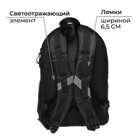 Youth backpack, 44 x 30 x 17 cm, ergonomic back, calligrata Corso "Basic"-5