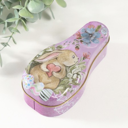 Casket Metal "Hare with heart" 14.5x7x5 cm-1