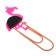 The bookmark is large 11 cm "Flamingo", mix