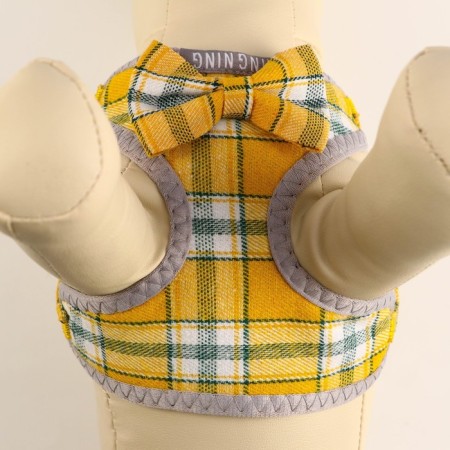 AMUNICE COMMUNICAL with a soft harness, 120 x 1 cm, Osh 28-54 cm, OG 36-60 cm, gray-yellow cage-5