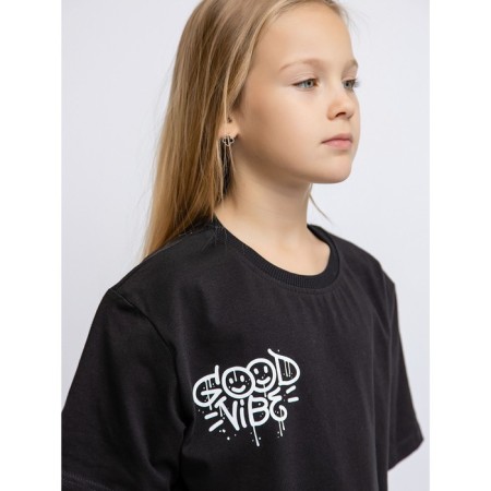 Children's T -shirt, height 116 cm, black color-5
