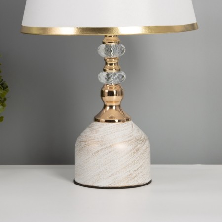 Table lamp "Edict" 1x40W E27 white/gold 27x27x45cm-3