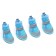 Cross boots, set 4 pcs, 1 size (4 x 3 cm), blue