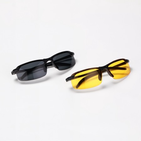 Glasses for the driver, anti -Belk, antiphara, UV 380, width 14.3 cm, set 2 pieces-6