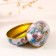 Casket Metal Egg "Two Easter Bunnies" 7x6.5x11 cm
