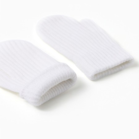 Baby mittens minku, white color, 18 cm-2