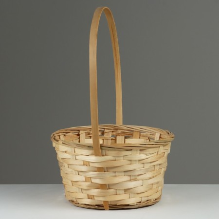 Wicker basket, d21 x 10/34 cm, bamboo-1