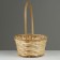 Wicker basket, d21 x 10/34 cm, bamboo