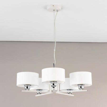 Suspended chandelier Citilux "Tilda" CL469150, 64x64x30 cm, 5x75W, E27, white color-18