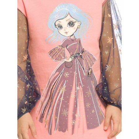 Dress for girls, height 86 cm, pink color-4