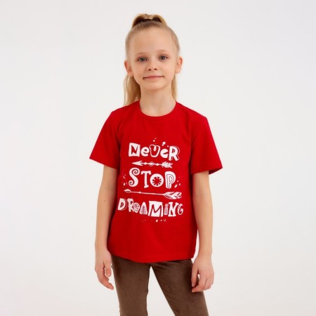 T -shirt Children's Minaku "Dreaming" color red, height 128