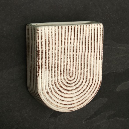 Suspended Kashpo "Derin" 15x5x17cm, white-3