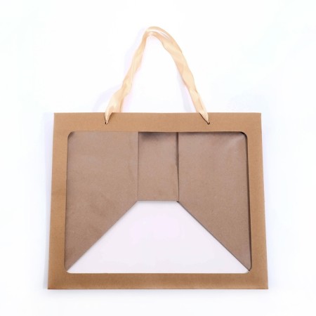 Gift package with a wide bottom and window 35 x 29 x 28 cm, craft-4