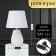 Table lamp "Melly" E14 40W white 19.5x19x, 5x31.5 cm