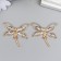 Decor for creativity Metal "Dragonfly" gold, rhinestones set 2 pcs 4.3x3.8 cm