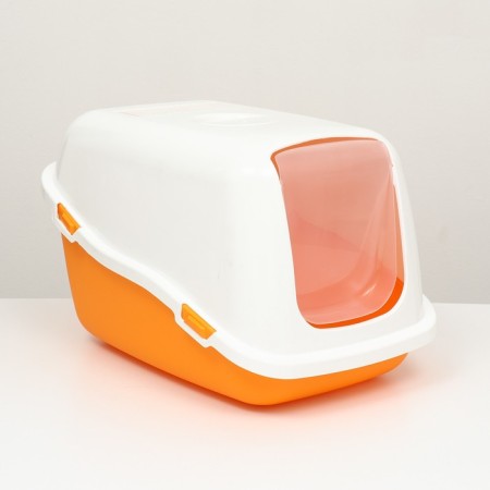Pet -it house-house for cats Comfort, (scoop in a set), 57x39x41, orange/white