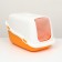 Pet -it house-house for cats Comfort, (scoop in a set), 57x39x41, orange/white