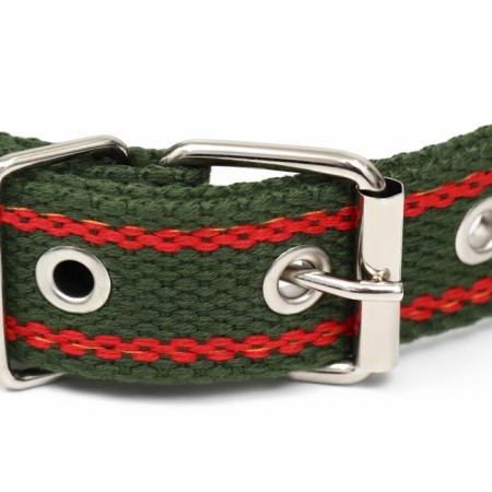 Collar of tarpaulin dimensionless two -layer, 58 x 2.5 cm, khaki/red-3
