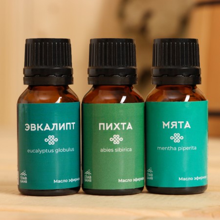 A set of essential oils "Fir. Mint. Eucalypt", 3 pcs 15 ml-1