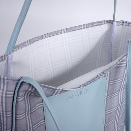 Bag - Shoper with a patch Nazamok Gray, 40 × 38 × 7 cm-4