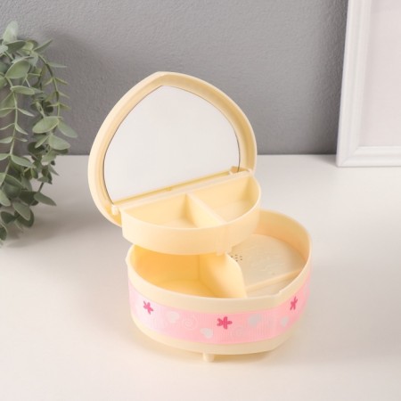 Musical Mechanical Monkey Casket "Delicate Roses" Milk 12x13.5x10.5 cm-5