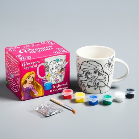 Set, a mug for coloring, 250 ml "Rapunzel", princesses-1
