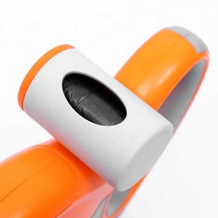 Diil roulette, 8 m, up to 50 kg, tape, rubberized pen, orange with gray-4